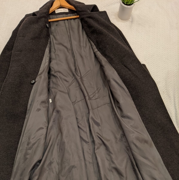 Christian Dior Grey Wool Coat - Picture 3 of 8